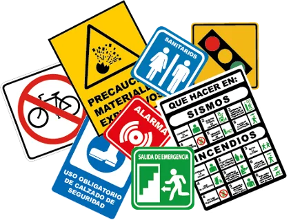 Uso correcto de los colores y señales de seguridad e higiene para prevenir accidentes en los centros de trabajo.